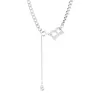 Hip hop titanium steel letter short clavicle chain fashion temperament simple necklace