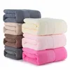 Solid Color Gray Bath Towel Set Cotton 3pcs/Set Hotel Home Bathroom Towels Wipe Hair Body Women Party Gifts 52bs Q2