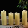 Pack of 2/3/4 Realistic Fake Electronic Christmas Candles With Remote Operated Flameless Pillar Window Candles