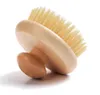 Brosse pour le corps en gros brossage à sec, brosses de douche humides ou spa, épurateur à manche en bois pour massage, exfoliation