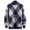 Suéter de Cachemira de visón súper cálido para hombre, jersey de cuello alto de invierno, Jersey suave y grueso, moda para hombre, navidad