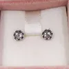 Authentic 925 Sterling Silver Pandora Diamond Clear Sparkling Crown Stud Earrings luxury for women men girl Valentine day birthday gift 298311CZ