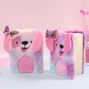 Plush A6 Kawaii Cão Planejador Caderno e Jornal Organizador Diário Plano Diário Bloco de notas Presentes Para Meninas Escola Escritório Papelaria Bloco de Notas