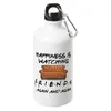 Happiness is watching tv shows friends Sport Water Bottle With Carabiner For Tour Cycling Creative Party Gift Bottles 17oz 211122