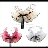 Bluzki Koszule Kobiet Odzież Odzież Drop Dostawa 2021 Vintage Organza Agaric Ruffles Stand Fake Collar Cosplay Neck Ruff Wiktoriański Qyyuud