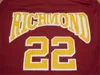 Moive Richmond 22 Timo Cruz Jerseyバスケットボール大学チームアウェイカラーレッドすべてステッチスポーツ通気性純綿ミシンカレッジメンズセール