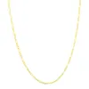 Collier de liaison de chaîne Figaro de la chaîne Figaro Solide à or jaune 14K 2 mm