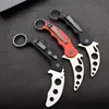 Top Quality Practice Claw Knife 420c Satin Blade G10 Handtag Trainer Karambit EDC Utomhus Sport Verktyg Presentknivar