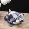 HD Sparkly Crystal Animal Figurka Kolekcja Paperweight Tabela Centerpiece Ozdoba Dekoracje Home Decoration Xmas Prezenty (9 stylów) 210727