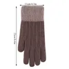 Winter warme Strickhandschuhe, Unisex, weich, verdickt, hochelastisch, bequem, einfarbig, 1 Paar warme Fleece-Handschuhe