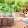 プランターポット12ホール植物シード成長保育園箱栽培ガーデントレイプラスチックミニ温室フラワー植栽222V