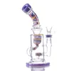 Bangs en verre Twisted Colorful Water Pipes 14mm Dabs Rig avec bols Oil Bong Nail Smoking Oil Burner Pipe