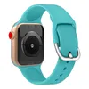 실리콘 Apple Watchband SE 6 5 42mm 38mm 40mm 44mm 스트랩 교체 팔찌 iWatch 시리즈 밴드