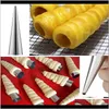 Forms Bakeware Kök, Matsal Bar Hem Gardenstainless Steel Conespiral Tube Mold Cone Cakes Mould Biscuit Horn Moulds Croissant Baking Wa