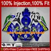 Wtrysk Mold 100% Fit dla Honda Wróżki CBR1000 CBR 1000 RR CC 04-05 Body 52NO.9 CBR 1000RR 1000CC 2004 2005 CBR-1000 CBR1000RR 04 05 OEM Full Fulling Blue Red Stock