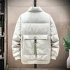 Herren verdickter Entendaunenmantel, modischer Trend, winddicht, warm, Stehkragen, Pufferjacke, Designer-Winter-Luxus, lose Puff-Freizeitjacken für Herren