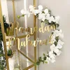 10-40cmの結婚式の花輪金の鉄の金属製のリングの花嫁ハンドヘルドガーランドイースターの装飾造花ラックパーティー背景装飾フープQ0812