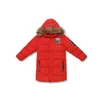 冬の厚い防風の暖かい子供たちの防水子供の外装の綿の充填剤のヘビー級の男の子のジャケット4-14歳211203