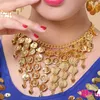 Indian Jewelry Multilayer Coins Chokers Necklaces Earrings Set Belly Dance Necklace Earings for Stage Show Wholesale