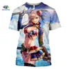 Sonspee harajuku anime cosplay kostym t-tröjor spel öde stor order män t-shirt kort ärm kvinnor tee casual sommartoppar x0621