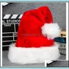 Decorations Festive Party Home & Gardenmerry Hats Plush Increase Thicker Hair Ball Xmas Caps Santa Hat For Adt And Kids Christmas Gifts Deco