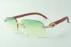 Direct sales medium diamond sunglasses 3524024 with original wooden temples designer glasses, size: 18-135 mm