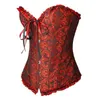 Damesjapon dames dames stalen botten taille trainer corset overbust veter omhoog cincher shaper xs-6xl qlf819