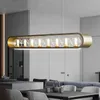 Żyrandole Nordic żyrandol 5/8/10 Heads Long Minimalistyczny Bubble Ball Gold Lights Bar Bar Luxury Designer Led jadalnia