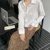 Ofis Lady Leopar Nazik Vintage Tüm Maç Hayvan Baskılı Vedtidos Para Mujer Verano Elegance Retro Uzun Etekler 210421