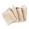 500pcs 9.5*14.5cm Cotton Linen Soap Bag Saver Mesh Scrubbers Beam Mouth Type Environmental Protection Handmade Pouch Foaming Net Bathing Bath