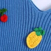 Women Cute Fruit Decoration Knitted Camis Spaghetti Strap Tanks Girls Summer Camisole Vest High Street For Women 210521