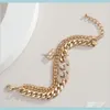 Punk Style Lock Metal Bracelet For Women Female Vintage Gold Silver Color Link Bracelets Fashion Jewelry Vjdqf 9Fdwh