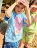 Милые детские футболки с героями мультфильмов, летние детские футболки для мальчиков и девочек, шорты Bebe, одежда для малышей, одинаковые комплекты для сестер и братьев 2108046076256