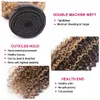 3 Bundels Dubbel inslag P4 27 Markering Krullend Braziliaans Human Hair Weave Extensions 100g / PCs