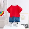 zomer twee stukken katoen jongens kleding sets zomer mouwloze kinderen sets mode meisjes kleding pak casual schattige outfits 1-5t G220310