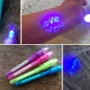 Surligneur invisible UV multifonctionnel anti-contrefaçon, stylo détecteur d'argent électronique à lumière violette, encre magique créative