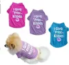 4 Boyutlu Köpek Giyim Ürünleri Pets Giysileri İlkbahar ve Yaz Pet Vest T-Shirt I Free Kisses 6 Renk DD313