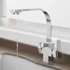 Кухонные краны колода монтируемый смеситель кран 360 градусов вращение с очисткой воды