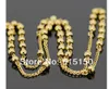WholeSTAINLESS STEEL GOLD ROSARY CHAIN NECKLACE24quot 53quot4mm22g Factory expert design Quality Latest Style 6832180