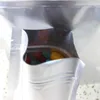Aluminiumfolie platta botten dragkedja påsar tjock mat förvaring väska vakuum förseglare matförpackning te undvika ljus bevis