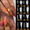 Fake Nails Extension Transparent Acrylic Seamless Full/Half Cover Beauty false Nail full cover long Decor French Manicure Tools