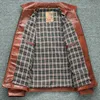 Men's Leather & Faux Retro Cowhide Oil Wax Jackets Western Farmer Genuine Multi Pockets Slim Fit Coat For Male