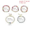 Perlenstränge Diezi ethnische Mehrfarbanlasse -Armband -Sets für Frauen Mode Hamdmade Buchstaben Acrylperlen Paare Boho Schmuck Fawn22