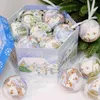 14 sztuk 7.5 cm Christmas Balls Wisiorek Ozdoby Wiszące Kulka Plastikowe Dekoracje Dom Wakacyjny Navidad Rok Decor Prezent 211122