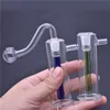 Protable Mini Travel Martian Glass Bubbler Bongs with Small Thick Pyrex oil burner pipe Glass Water Smoking Pipes Oil Rigs Bowls with hose