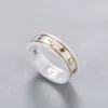 2022 Ceramic Band Rings Black White for Herren and Women Engagement Wedding Jewelry Lover Gift With Box1785735