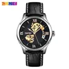 Simple Men's Clock Man Automatic Mechanical Gear Watches Top Brand Leather Strap Male Wristwatches Relogio Masculino 9223