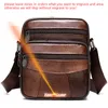 Men's Genuine Leather Fashion Small Crossbody Messenger Shoulder Handbags