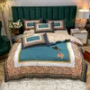 Leopard Designer conjuntos de cama capa boêmia impresso algodão cama queen size de alta qualidade cama de cama de luxo conjunto