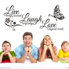 Wall Stickers Live Love Laugh Quotes For Living Room Kids Bedroom DIY Slogan PVC Decal Home Decor